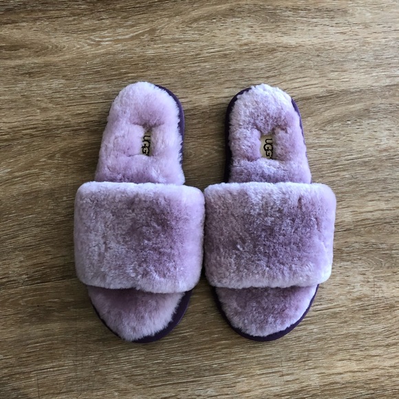 UGG Shoes - NWOT Womens Ugg Sheepskin Purple Slides 8